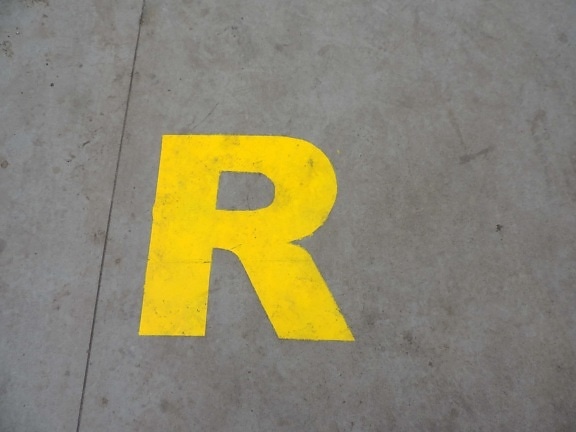 alphabet, parking, parking lot, sign, symbol, asphalt, road, text