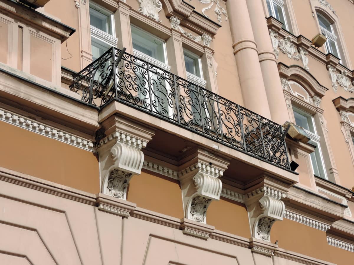 art, balcon, baroque, fer de fonte, structure, Création de, architecture, Ville