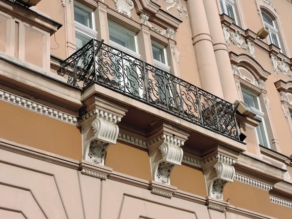 seni, balkon, Barok, besi cor, struktur, bangunan, arsitektur, Kota