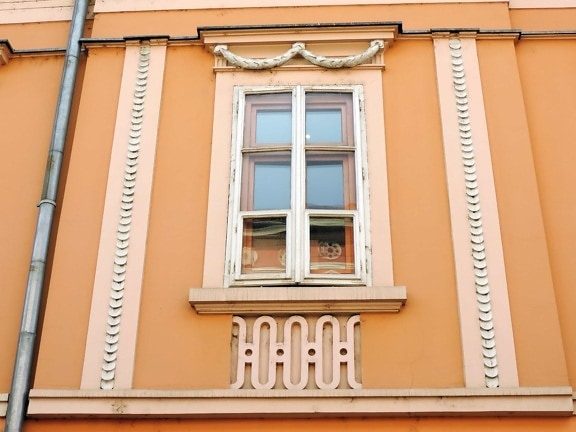 okno, architektura, fasáda, dům, zeď, budova, dřevo, dveře