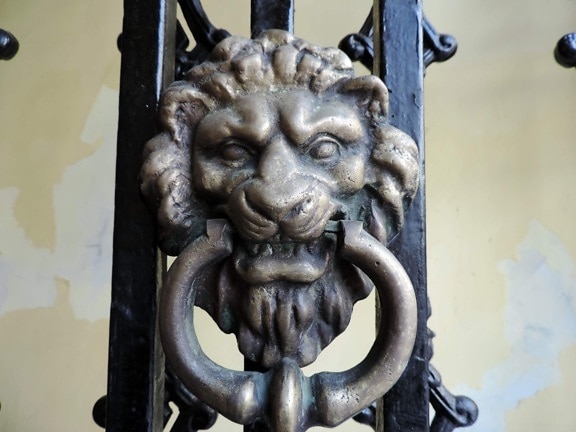 bronze, porta de entrada, Leão, antiga, antiguidade, arquitetura, arte, cultura