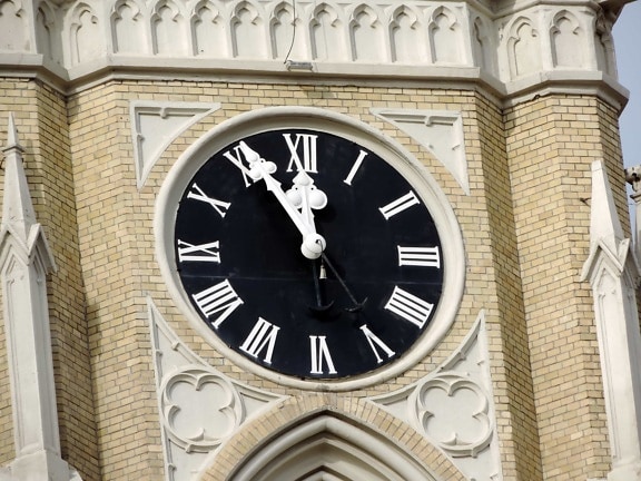 clock, timepiece, hand, architecture, time, analog clock, old, building