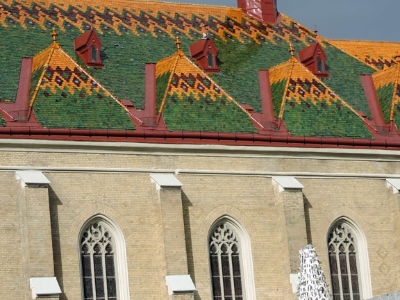 Catedral, colorido, techo, en la azotea, construcción, Palacio, fachada, arquitectura