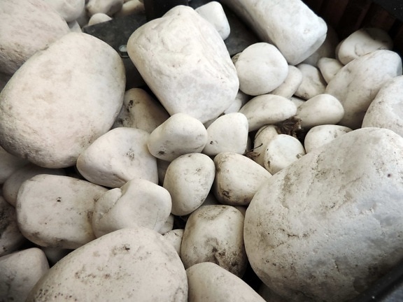cobblestone, granite, white, stone, dough, food, pebble, pile