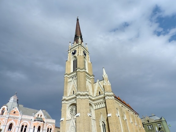 katedrala, katolički, Srbija, duhovnost, arhitektura, reper, toranj, zgrada