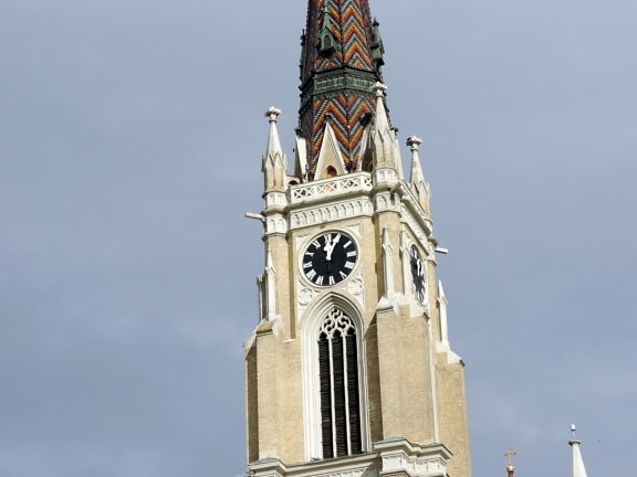 カトリック, 教会の塔, セルビア, 時計, 構築, タワー, アーキテクチャ, アウトドア