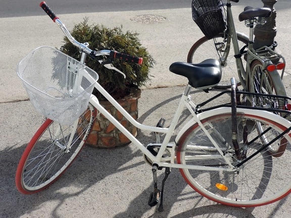 área urbana de, dispositivo, bicicleta, asiento, rueda, bicicleta, ciclo, ciclista