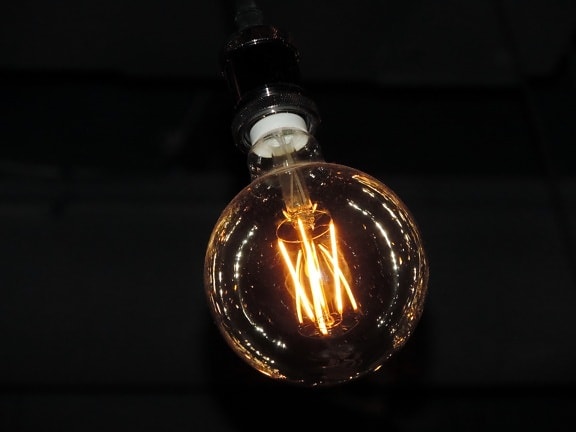 detail, electricity, light bulb, glass, lamp, light, flame, energy
