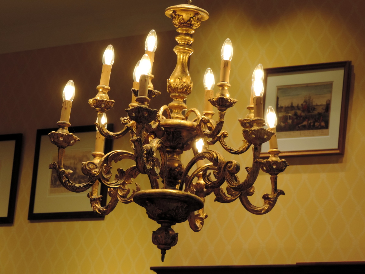 barokový, viktoriánskej, lampa, luster, dekorácie, svetlo sviečok, náboženstvo, Lampáš