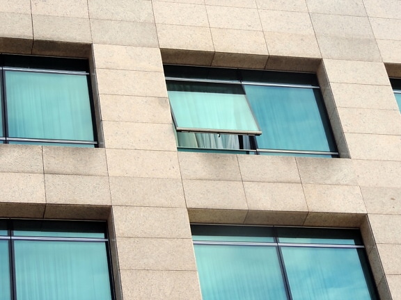 venster, gebouw, reflectie, hedendaagse, het platform, moderne, kantoor, bedrijf