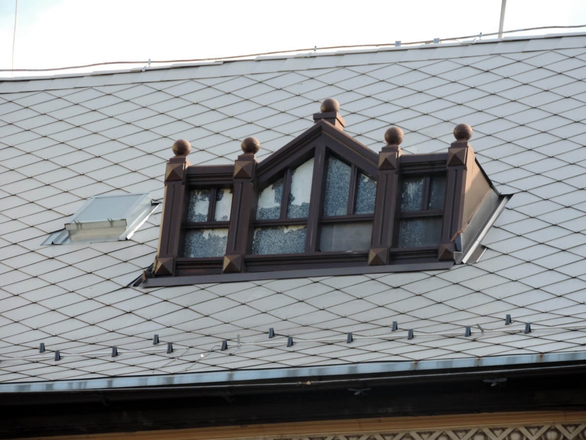 toit, sur le toit, Création de, cadre, fenêtre, architecture, maison, construction