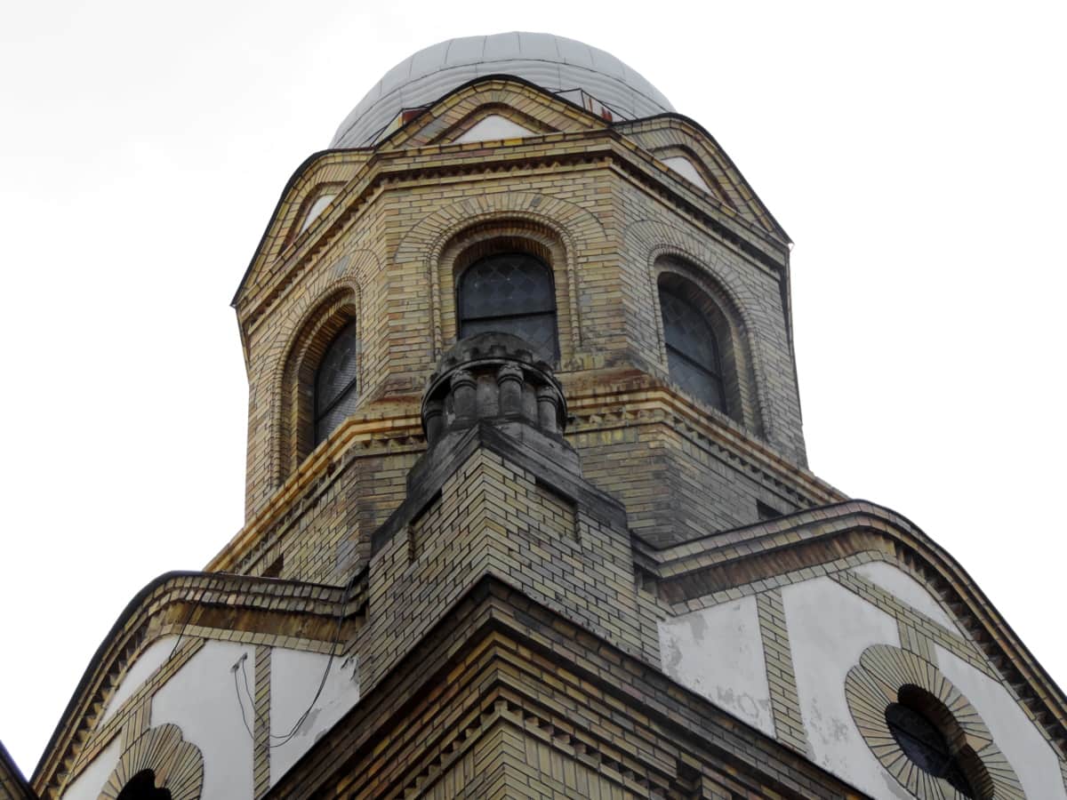 fachada, religião, Sérvia e Montenegro, arquitetura, edifício, cúpula, velho, viagens