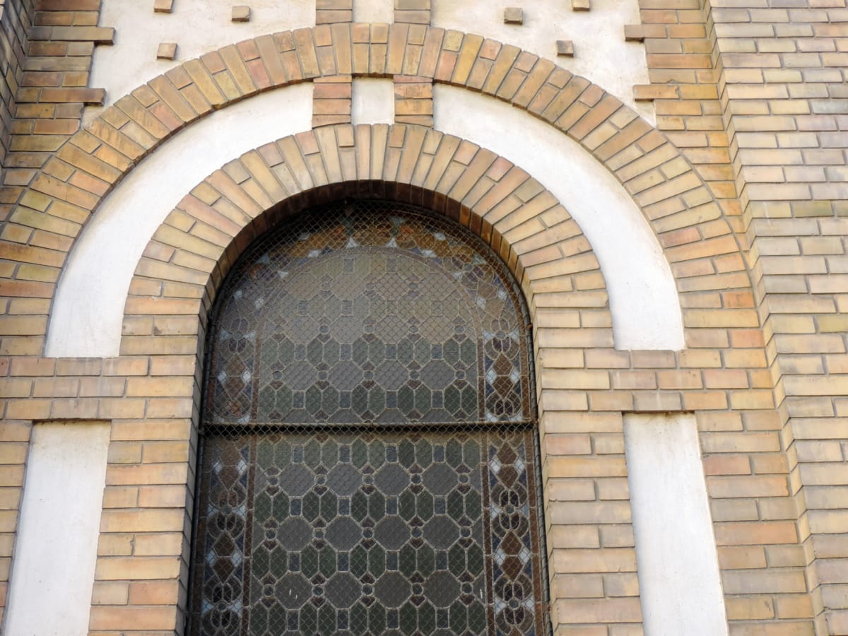 facciata, fatto a mano, medievale, Mosaico, religiosa, parete, finestra, architettura