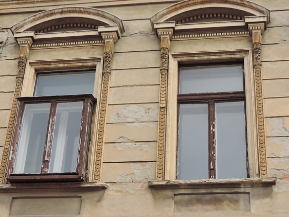 barokní, dědictví, bydliště, balkon, budova, okno, architektura, fasáda