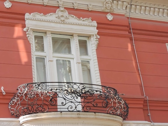 balcony, cast iron, heraldry, heritage, building, facade, architecture, classic