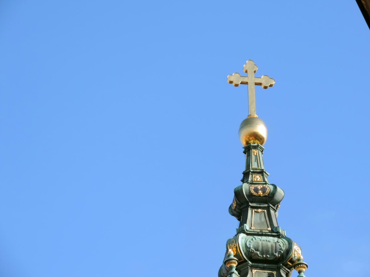 barroco, Cruz, oro, ortodoxa, Serbia, espiritualidad, arquitectura