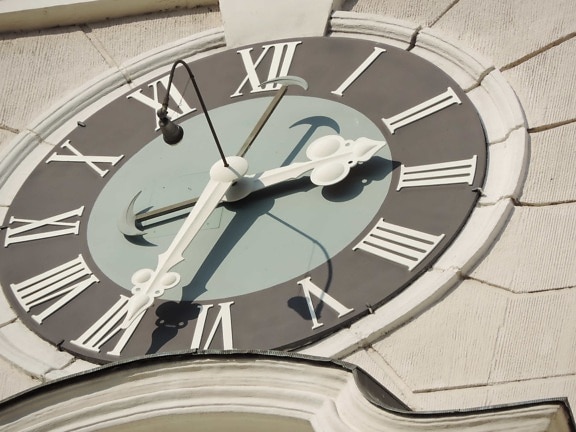 fachada, Marco, sombra, tempo, relógio, relógio, relógio analógico, minuto