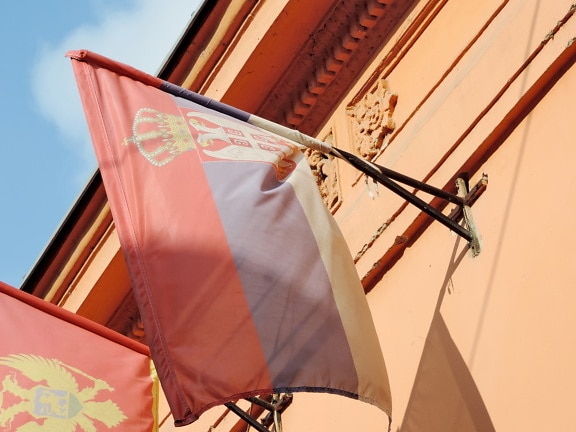 fachada, hierro, libertad, patriotismo, Serbia, sol, pared, al aire libre