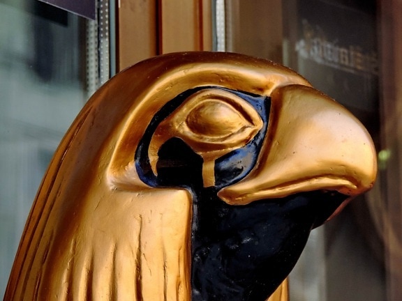 Égypte, oiseau, sculpture, religion, statue de, visage, masque, art