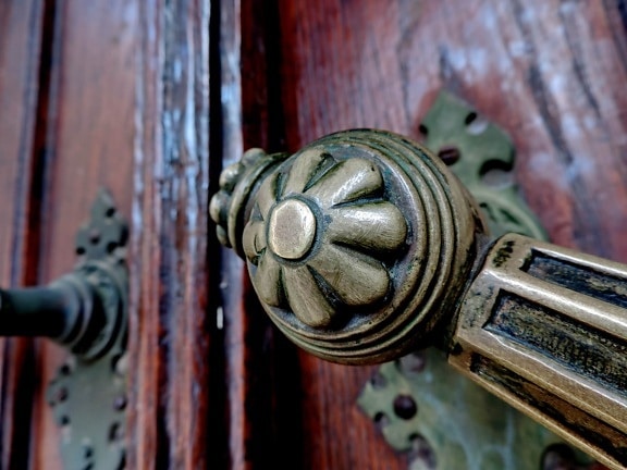 brass, front door, device, old, door, fastener, lock, iron