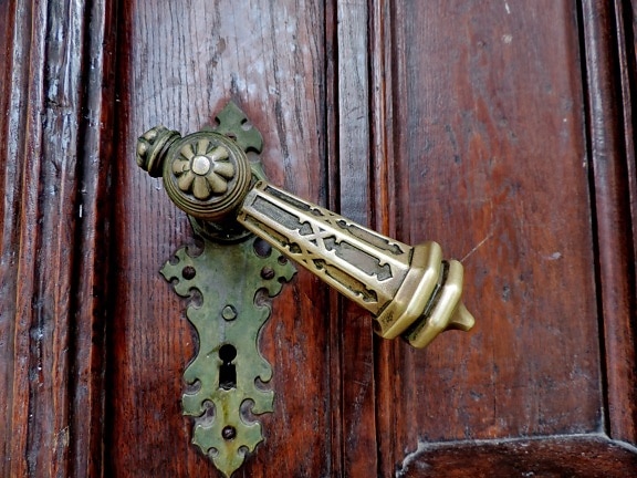 barocco, in ottone, porta d'ingresso, fatto a mano, protezione, serratura, cancello, porta