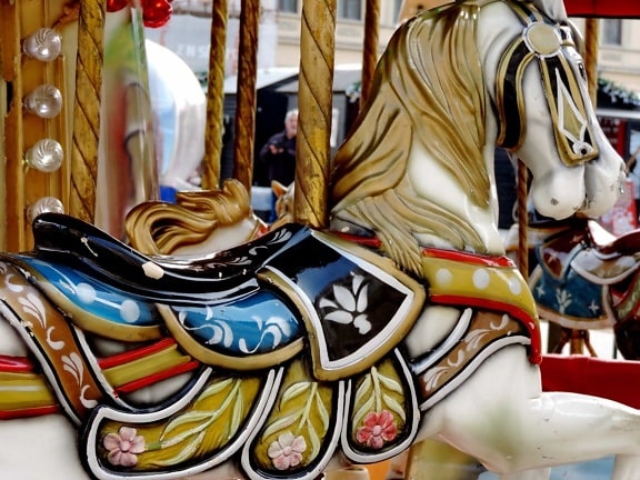 carousel, mechanism, ride, carnival, festival, celebration, fun, decoration