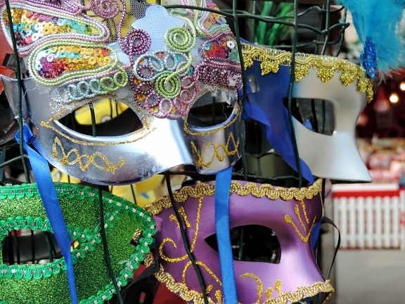 Festival, masker, Karnaval, tradisional, mewah, menyenangkan, dekorasi, kostum