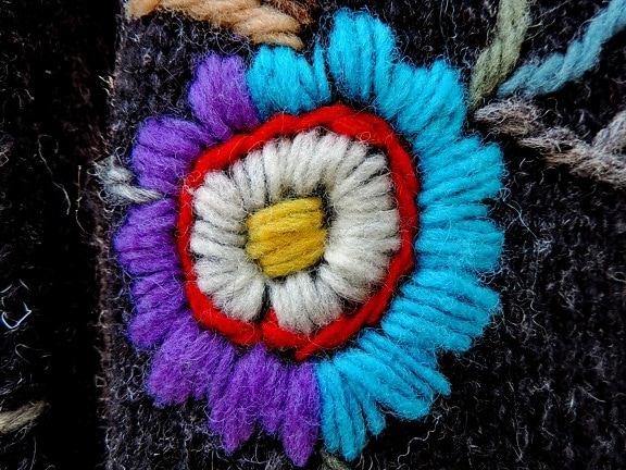 kézzel készített, textil, gyapjú, virág, szín, dekoráció, Művészet, design