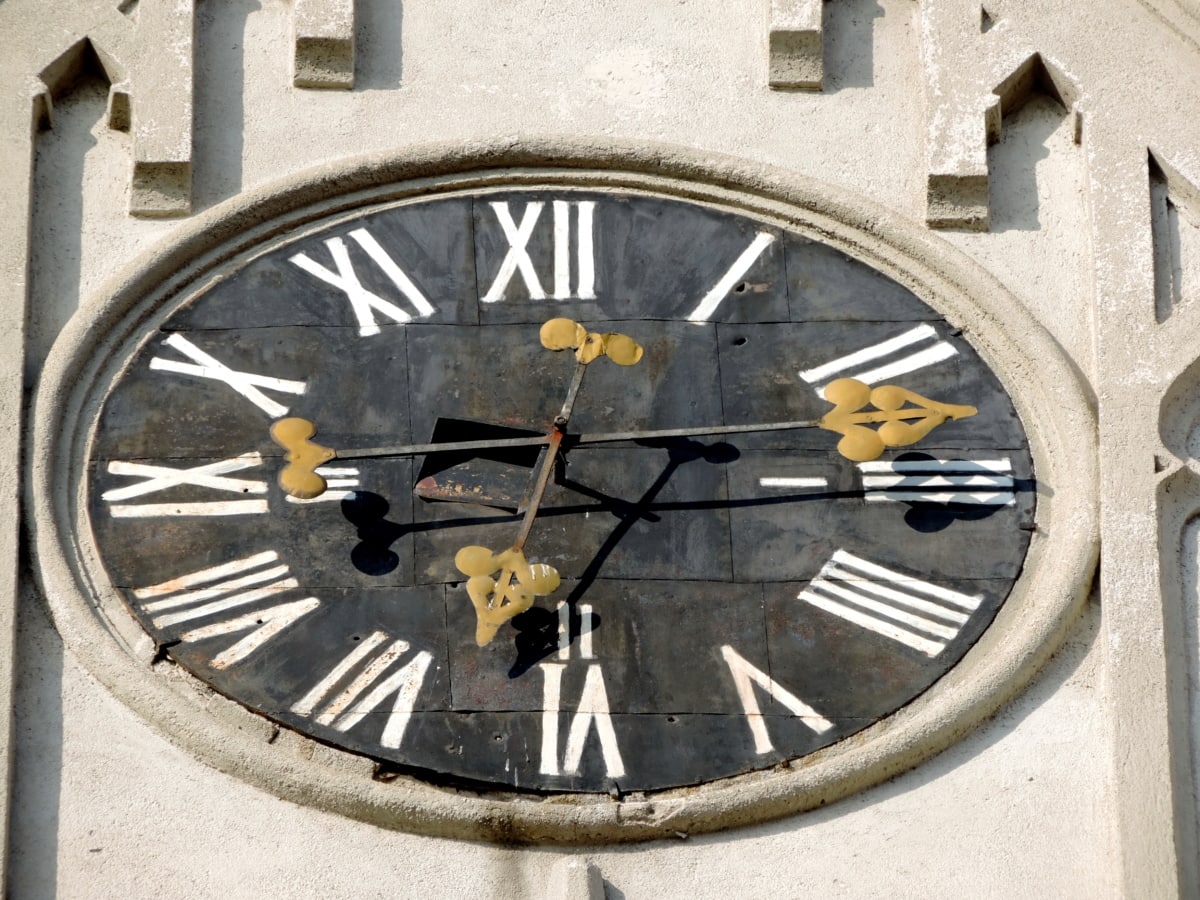 analoge klok, architecturale stijl, kunst, gevel, middeleeuwse, minuut, tijd, klok