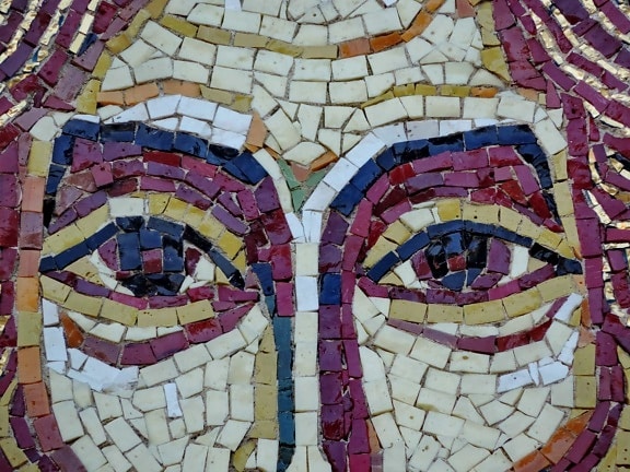 mosaic, wall, art, device, graffiti, artistic, design, pattern