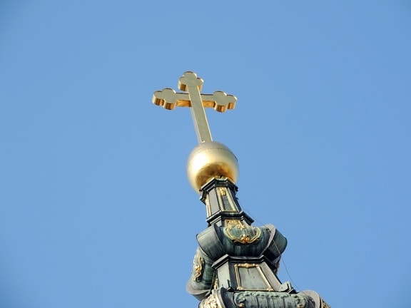 Крест, Архитектура, скульптура, Статуя, дневной свет, на открытом воздухе, Религия, Голубое небо
