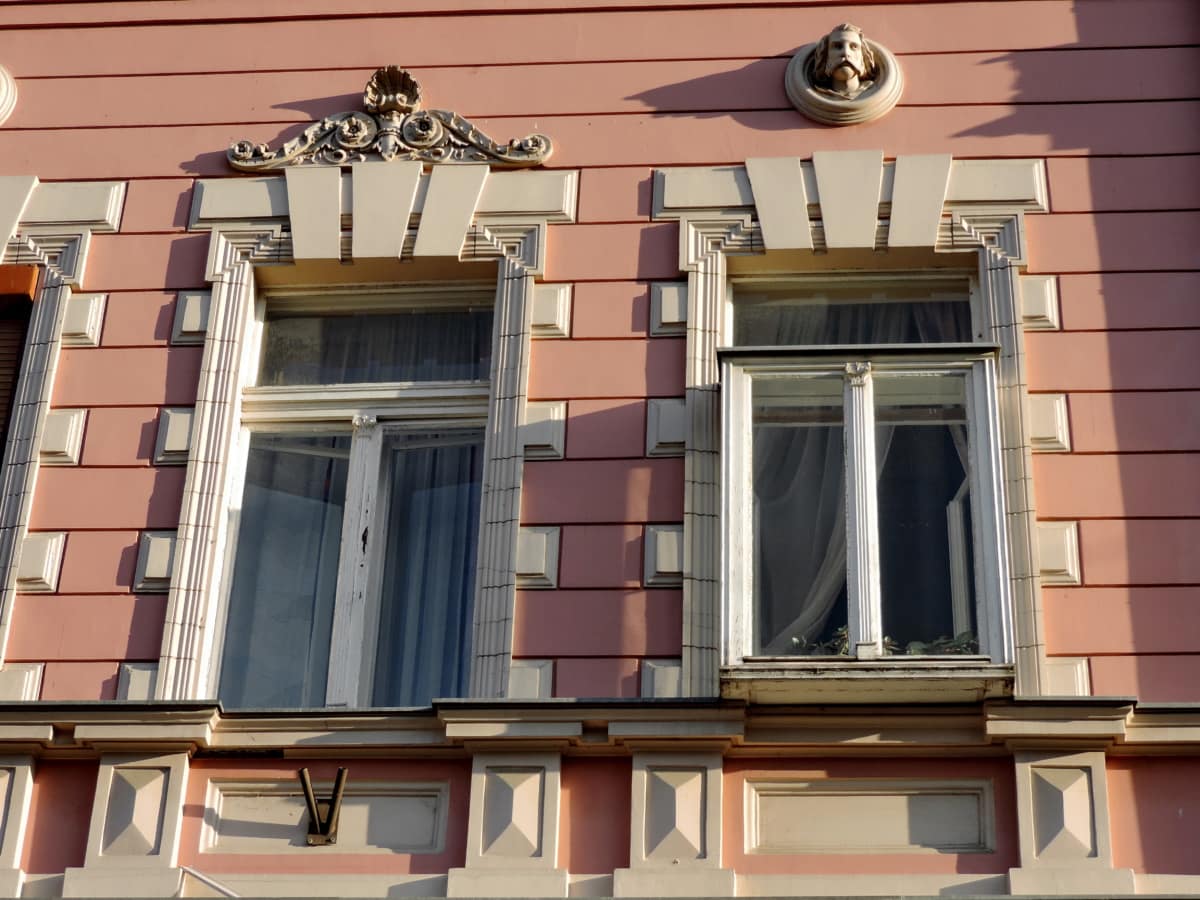 Архитектура, окно, дом, Построение, фасад, Старый, Кирпич, стена