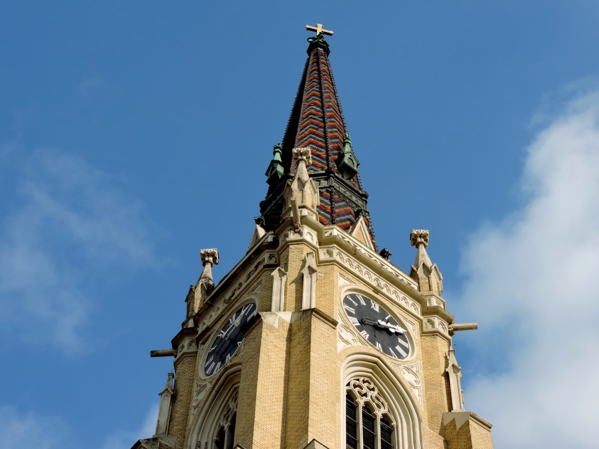 Torre de la iglesia, espiritualidad, reloj, arquitectura, Catedral, construcción, religión