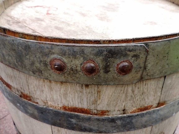 madeira, contêiner, barril, navio de, tambor, velho, de madeira, banheira