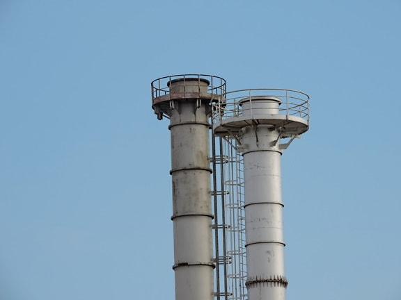 chimney, tower, water tower, industry, pipe, technology, pollution, power