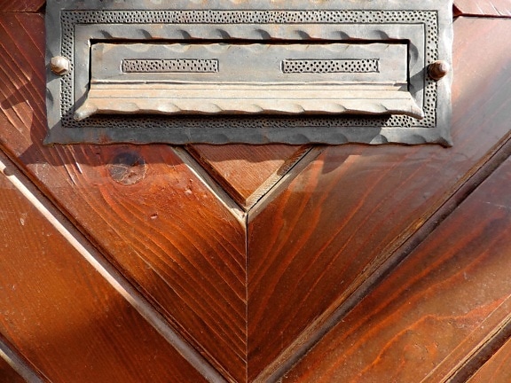 liatina, predné dvere, Poštová schránka, drevo, retro, staré, Vintage, dizajn