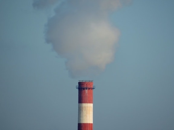 factory, tower, smoke, heat, chimney, pollution, outdoors, daylight