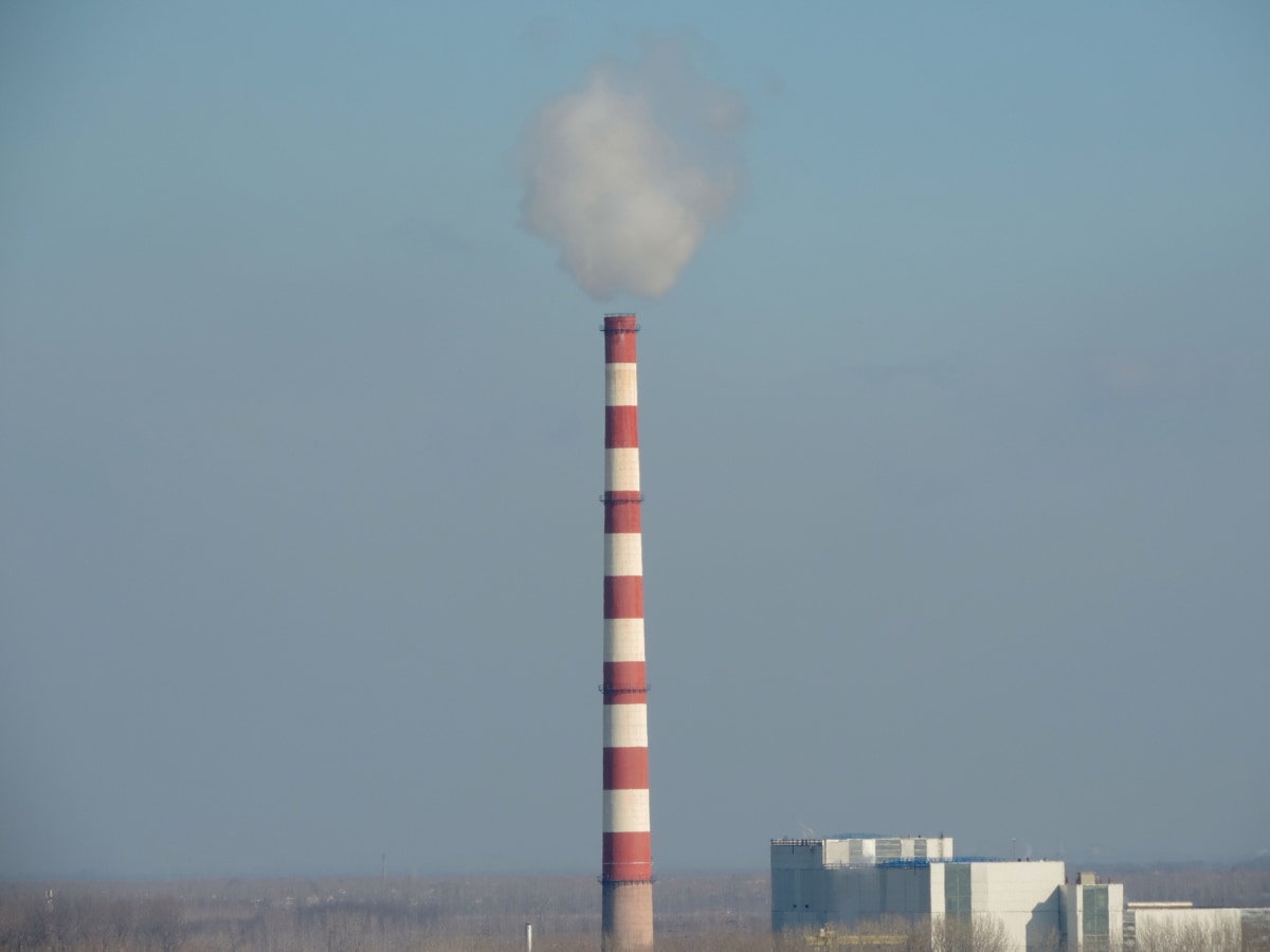 ô nhiễm, sương mù, tháp, ống khói, nhà máy sản xuất, ngoài trời, hút thuốc lá, ánh sáng ban ngày