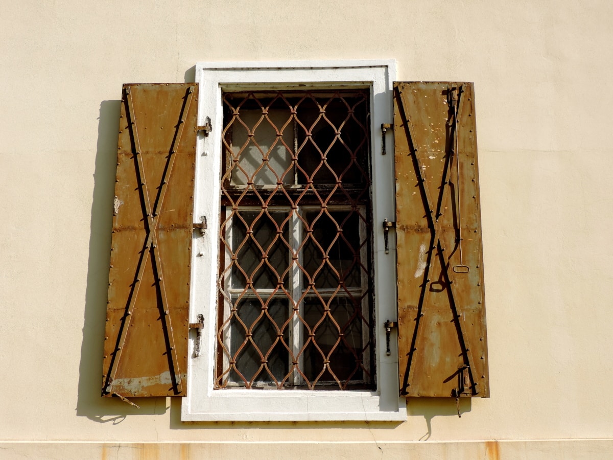 cast iron, window, architecture, old, framework, house, building, wall