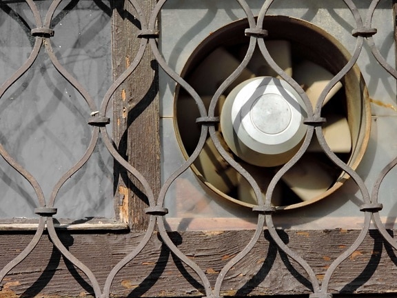electric fan, old, iron, design, architecture, steel, decoration, vintage