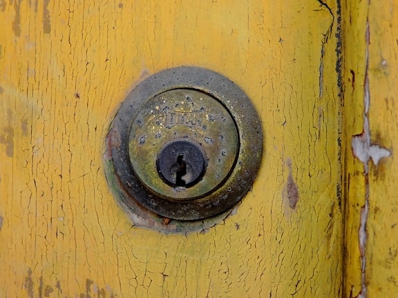 keyhole, hole, door, lock, old, rust, wall, dirty