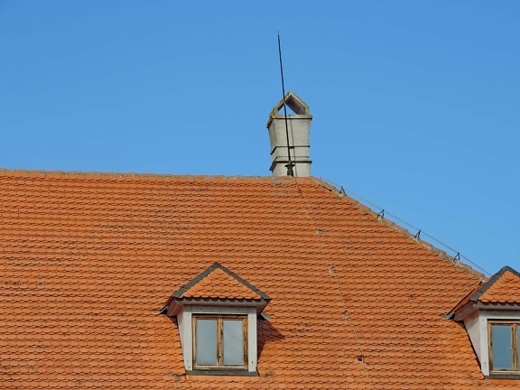 architecture, Création de, toit, maison, sur le toit, lumière du jour, Accueil, vieux