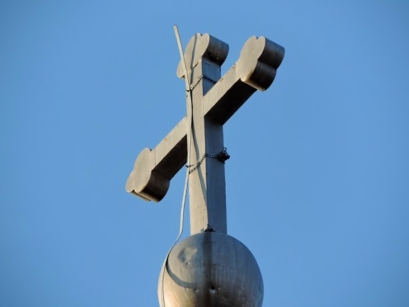 cruce, în aer liber, oţel, arhitectura, sculptura, echipamente, cer albastru, tehnologie