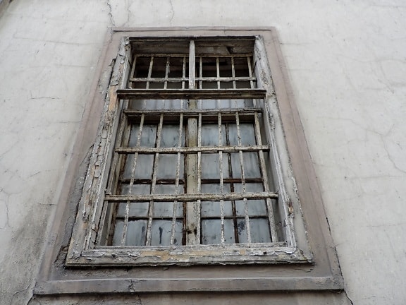 Χυτοσίδηρος, παράθυρο, παλιά, τοίχου, αρχιτεκτονική, κτίριο, αστική, σπίτι