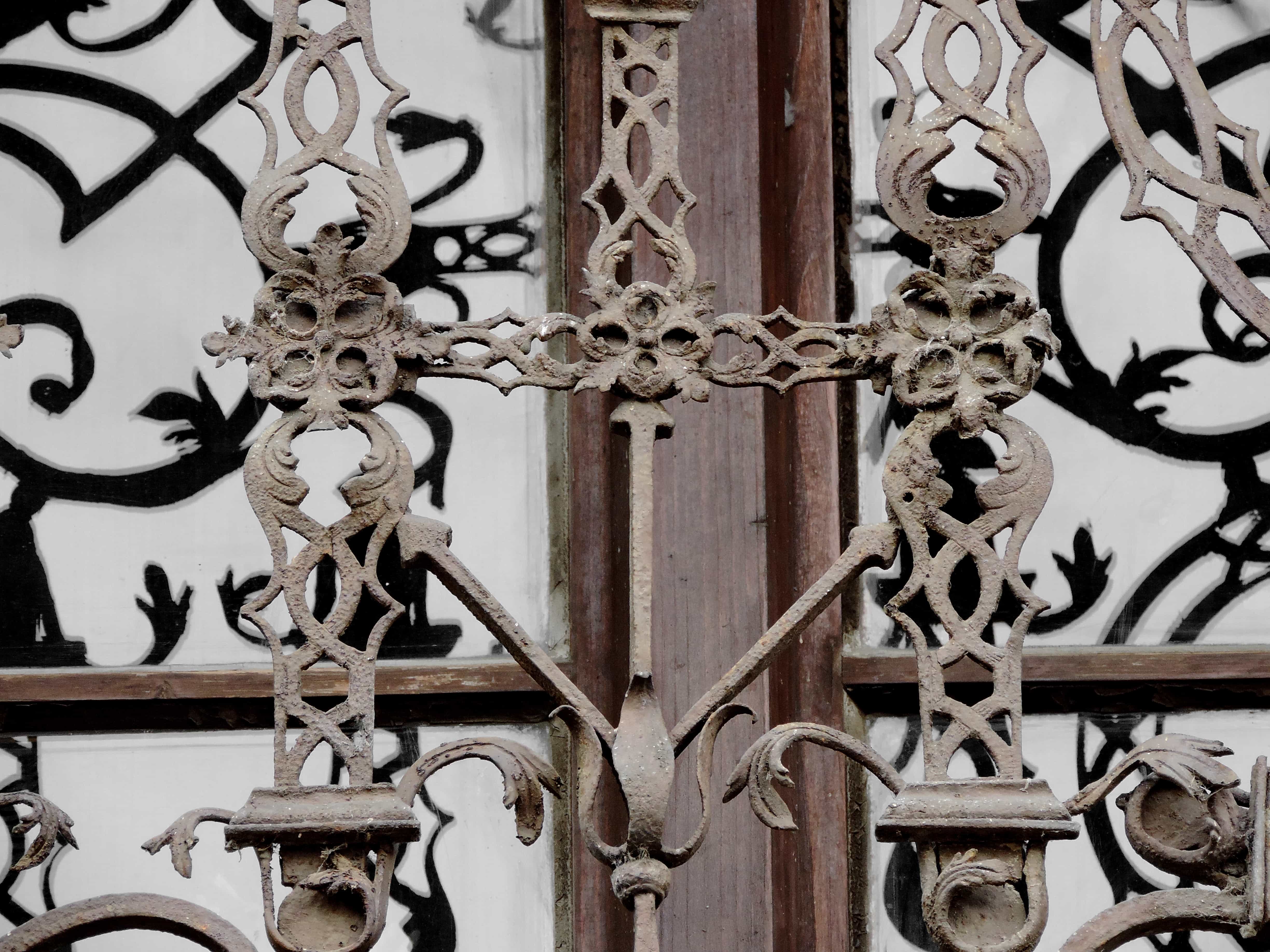 Kostenlose Bild: aus Gusseisen, katholische, Kreuz, Fenster