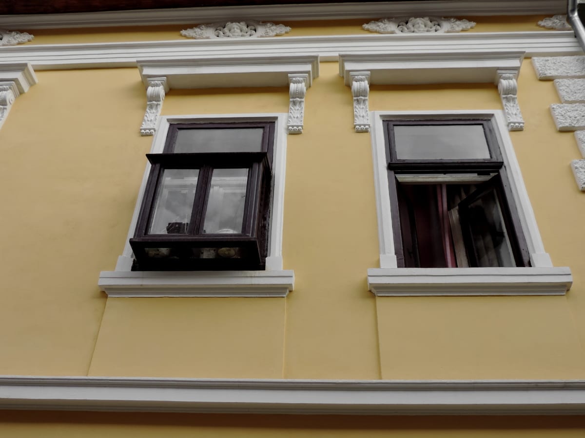 barokk, fasade, vinduet, huset, arkitektur, hjem, bygge, dagslys