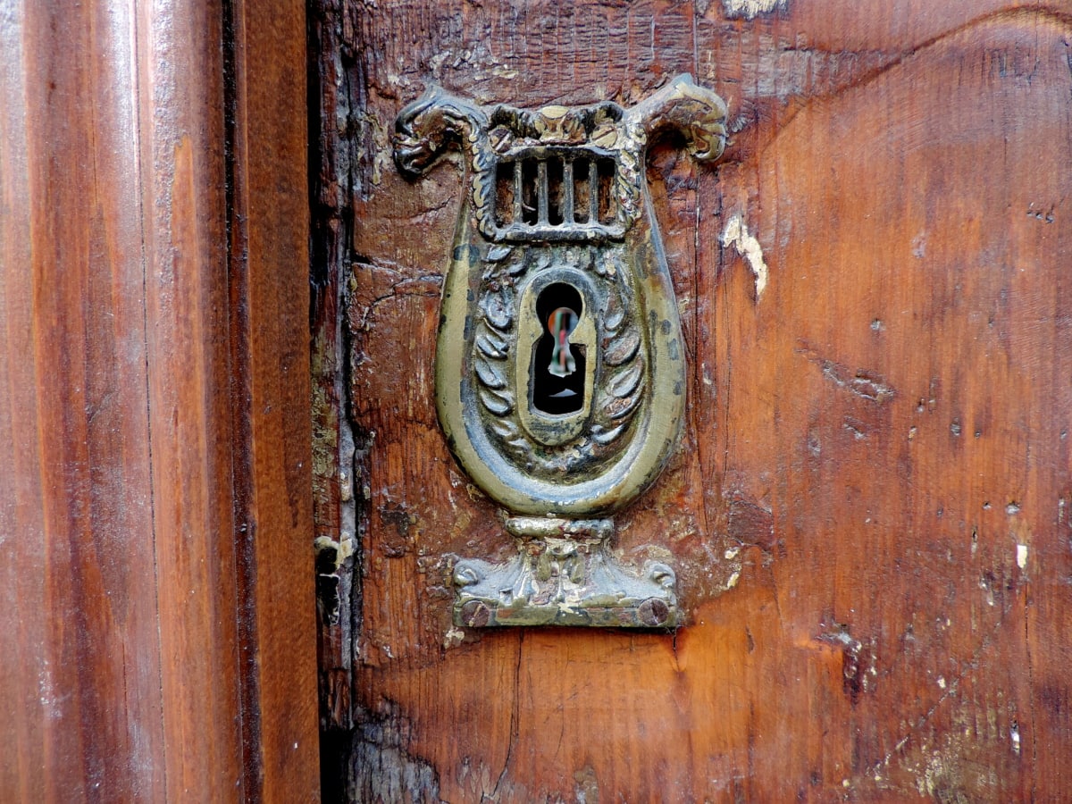 gamle, antik, arkitektur, kunst, barok, detaljer, døren, døråbning