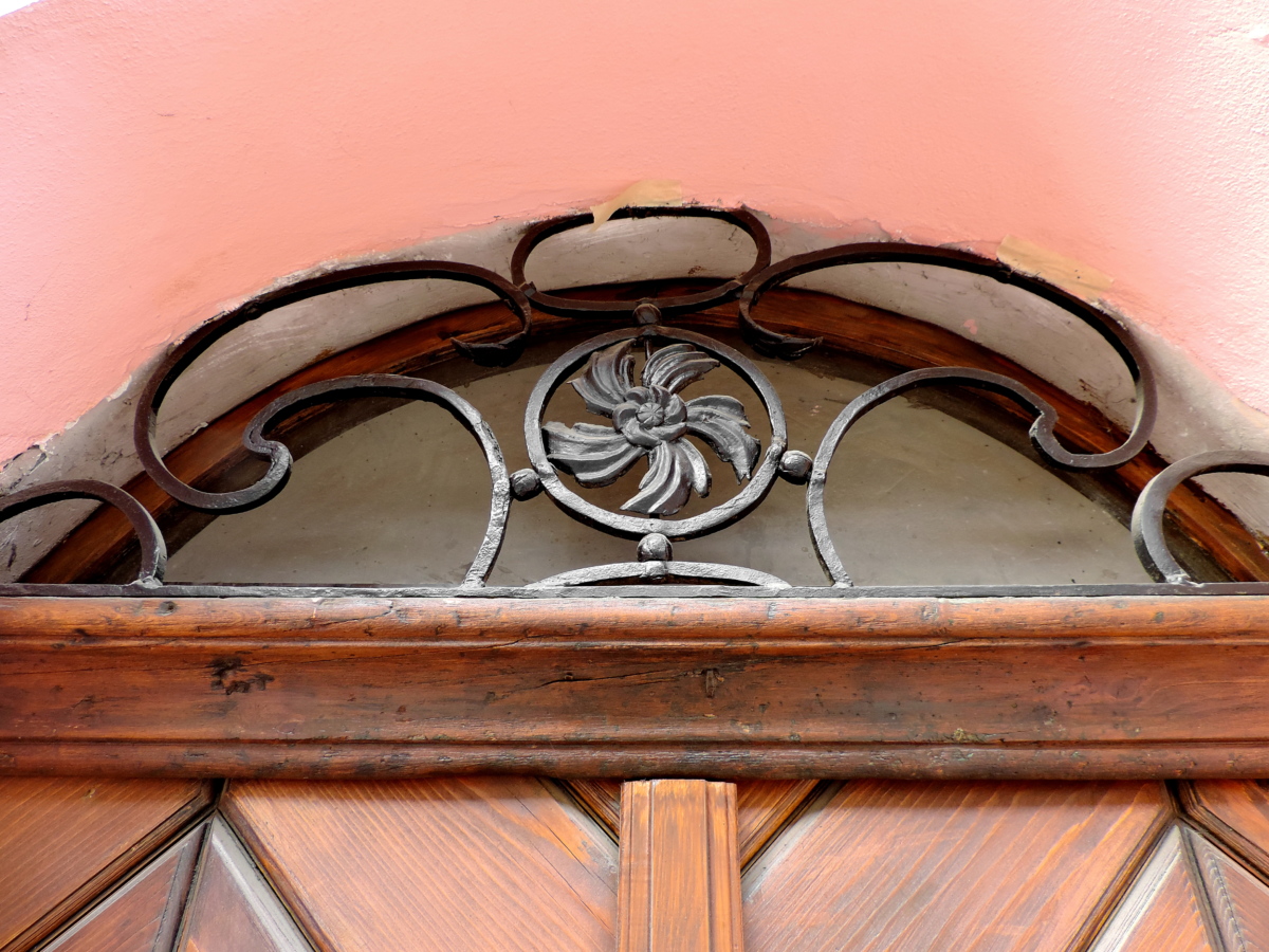 ferro fundido, porta da frente, madeira, de madeira, vintage, decoração, velho, projeto
