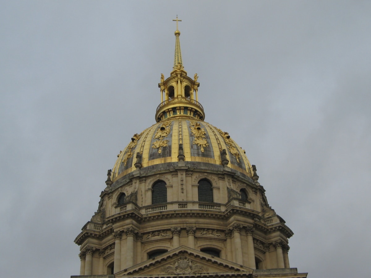 kršćanstvo, Francuska, zlato, crkva, arhitektura, krov, religija, kupola