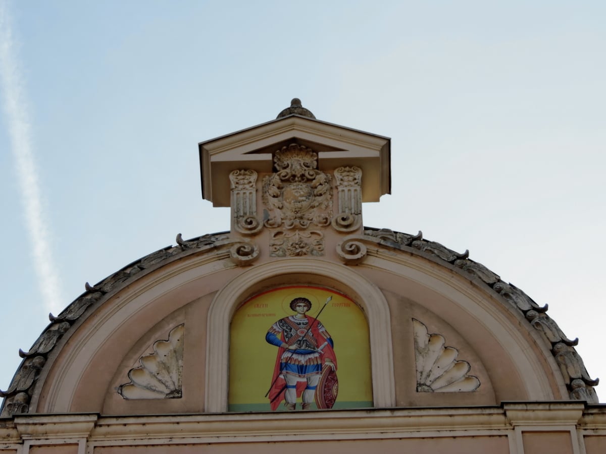 православна, Сърбия, религия, църква, фасада, купол, сграда, архитектура